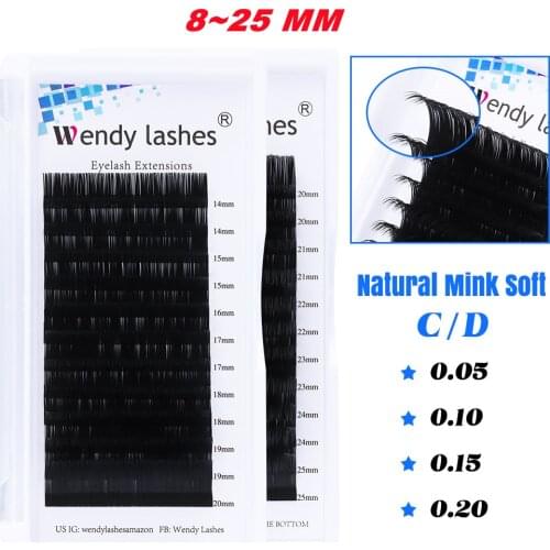 25 MM Mink Eyelashes Extension Natural Individual Classic Eyelash Long Mink Lashes Makeup Professional Lash Extension Supplies