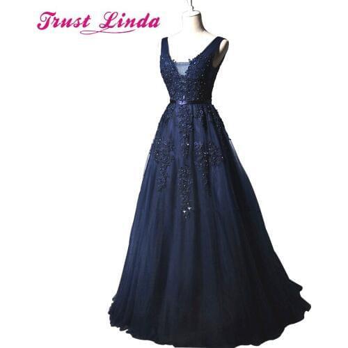 Charming Lace Appliques Tulle Beading Evening Dress A-Line Floor Length Prom Gown Custom Made