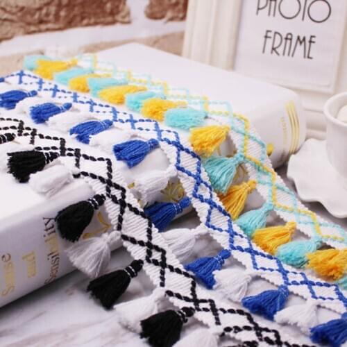 1Yard Tassel Fringes Trim Lace Fabric Sewing Accessories Tassels Trim Curtain Tassel Fringes Ribbon Sewing Lace For DIY Craft2cm