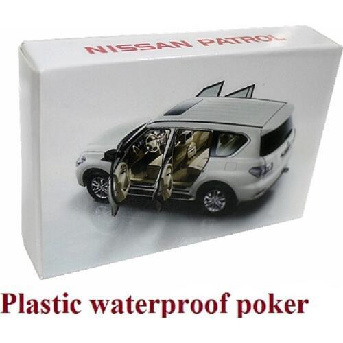 Pvc plastic waterproof poker set white car collection poke deck model the back car playing cards set novelty playing game card
