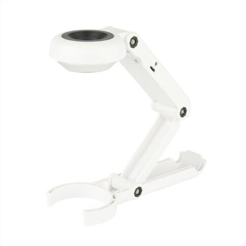 With USB Rechargeable 6LED Lamp Handheld Folding 20 Times Magnifying Glass Desktop Identification Repair Magnifying Glass