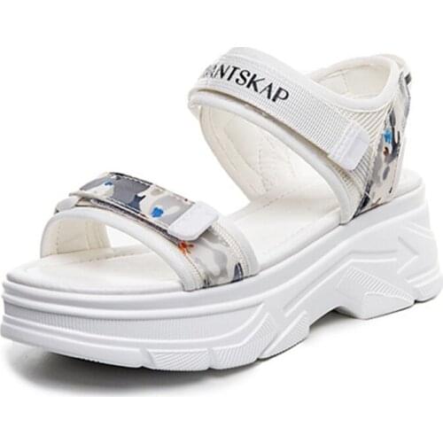 Women platform sandals sport sandals for ladies flat shoes round toe sprot shoes outdoor
