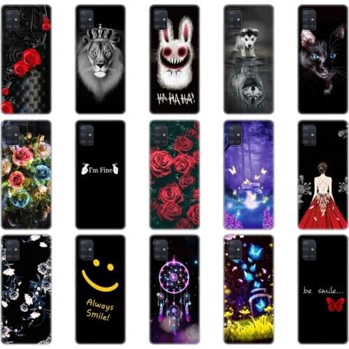 Silicon Phone Case For Samsung Galaxy A51 Fundas Soft TPU Transparent Back Cover For Samsung A51 A515 Case 6.5 inch Coque bumper
