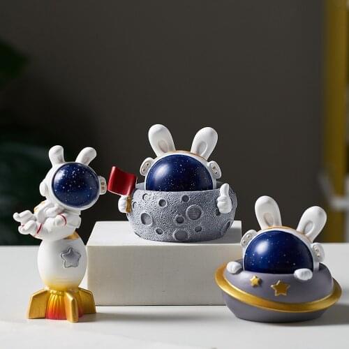 Nordic Figurine Mobile Phone Holder Astronaut Model Kawaii Room Decor Home Decoration Accessories for Living Room Christmas Gift