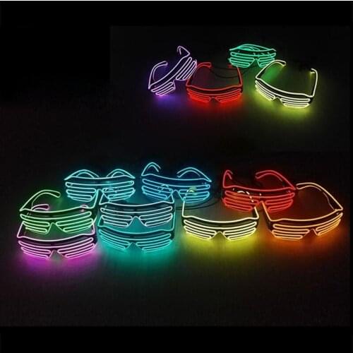 LED Luminous Glasses Halloween Christmas Party Flashing Glowing Neon Glass Festival Supplies Costumes Outdoor Novelty Light