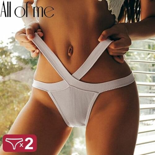 2PCS/Set Cross Waist Strap Women Panties Seamless Underwear Sexy Panties Lingerie Underpants Briefs Solid Color Female Pantys