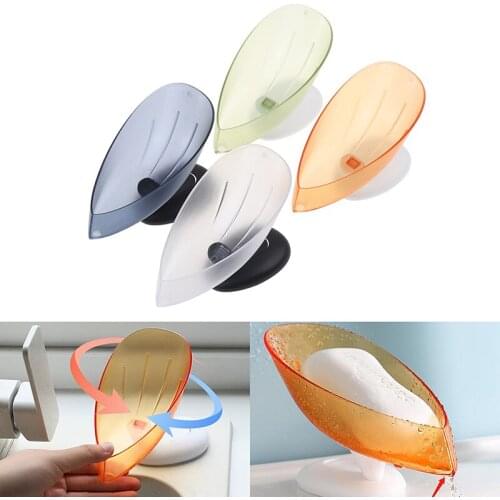 Leaf Shape Soap Box Bathroom Soap Holder Dish Storage Plate Tray No Water Bathroom Soap Holder Case Supplies Bathroom Gadgets