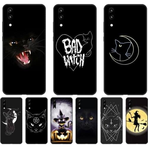 YNDFCNB bad Witch and cat Painted Phone Case for Huawei Honor8X 8A 9 10 20 Lite 10i 20i 7A 7C P20 30 40 Lite