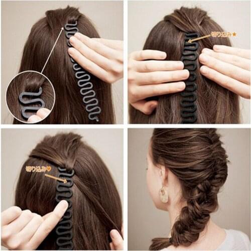 1PC Black Fashion Magic Easy Braid Wave Hair Disk Device Tress Women Hair Braider Hair Tools