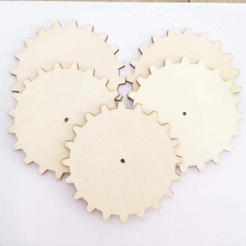 20 pcs plaque blank gear 4inch (100mm)wooden gears shape wood steampunk craft tag decoration gift decoupage embellishments