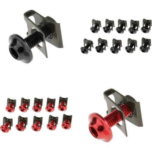 20 Pieces Motorbike M6/6mm Body Fairing Bolts Fastener Clips for Honda