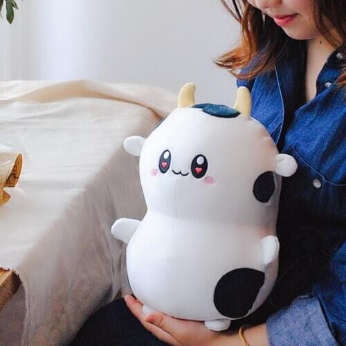 25cm/32cm Cute Cow Plush Toys Stuffed Animal Cartoon Cattle Plushie Toys for Girls Kids Birthday Gifts Valentine Present