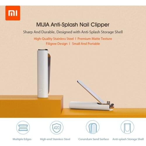 5Pcs Xiaomi Mijia Nail Clipper Anti-splash Defence Spatter Nail Knife 420 Stainless Steel For Beauty Hand Foot Nail Hand Clipper