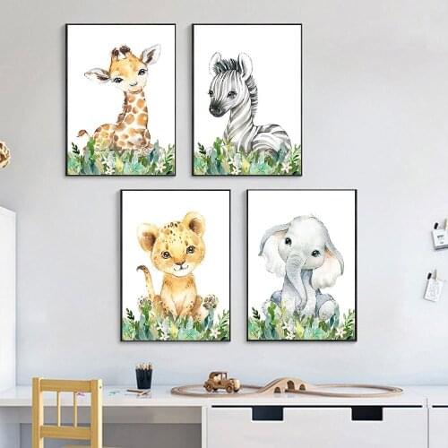 Full Square/Round Drill 5D Diamond Painting Kit Cross Stitch Zebra Giraffe Wall Art Poster Nursery Decor Picture Kids Baby Room