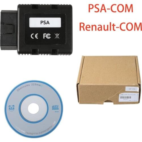 PSA COM Bluetooth BT Car Diagnostic Tool For Peugeot/Citroen Can Clip PSA-COM Scanner For Renault-COM Replace of Lexia-3 PP2000