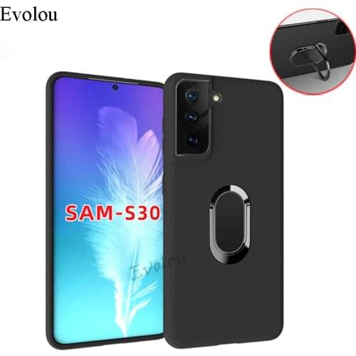 Stand Back Case For Samsung Galaxy S30 S30 Plus S30 Ultra S21 Ultra Case Matte Silicone Soft Finger Ring Magnet Phone Case Cover
