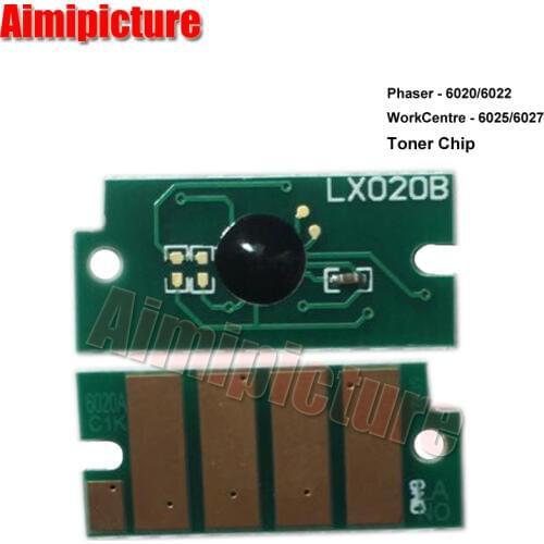 Chip For Xerox Phaser 6020 6022 WorkCentre 6025 6027 106R02757 106R02758 106R02759 106R02756 Toner Chip 2K 1K BK C M Y 4pcs/Lot