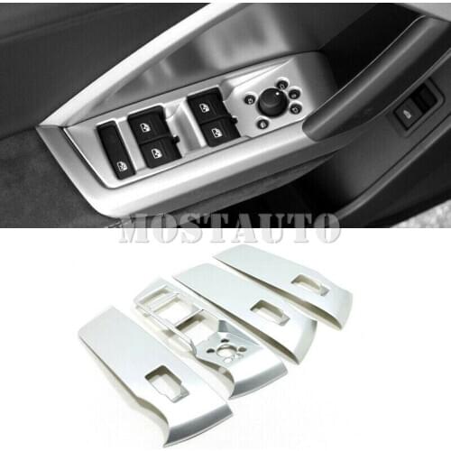 For Audi Q3 (F3) 2019-2020 Matt Accessories Door Armrest Window Lift Cover Trim 4pcs Car Accessories Interior Car Decor Car Trim
