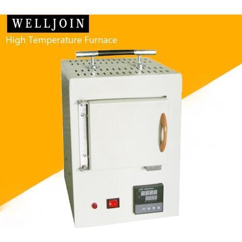 Ceramic Fiber Muffle Furnace Enclosed Small Electric Furnace Integrated Program Control High Temperature Furnace 1.5kw