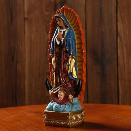 Beautiful Our Lady of Guadalupe Virgin Mary Statue Sculpture Resin Figurine Gift Xmas Display Decor Ornament