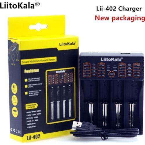 Liitokala lii-S1 lii-100 lii-202 lii-402 PD4 PL4 charger can be charged 1.2V 3.7V AA/AAA 26650 18650 16340 lithium-ion battery