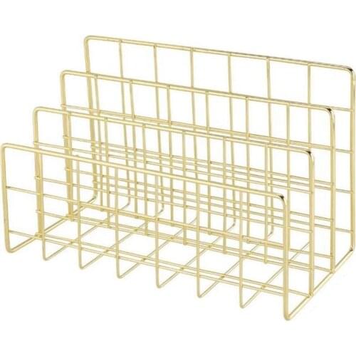 Metal Mesh Desk Organizer Desktop Letter Sorter Mail Tray File Organiser Office Home Bookends Book Holder