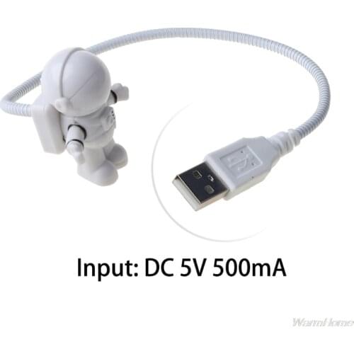 USB Astronaut Powered Mini LED White Night Light Lamp Bulb for Laptop PC Reading M06 21 Dropshipping