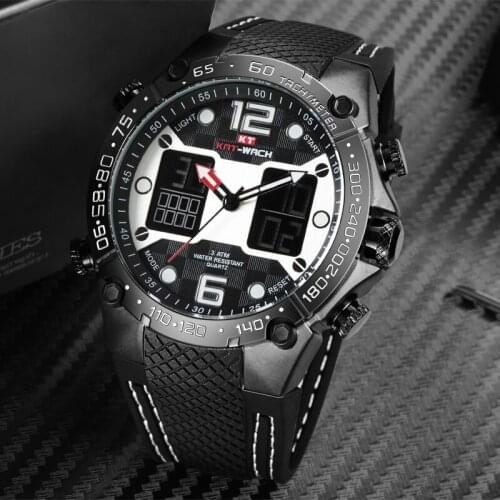 2020 Top Brand Men Watches Luxury Dual Display Chronograph Wristwatches Waterproof Analog Digital Watches For Men Clock