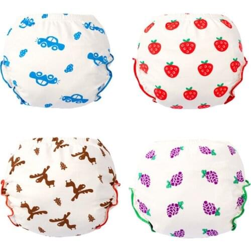 New Cute Baby Diapers Reusable Nappies Cloth Diaper Washable Infants Children Baby Cotton Training Pants Panties Nappy Changing