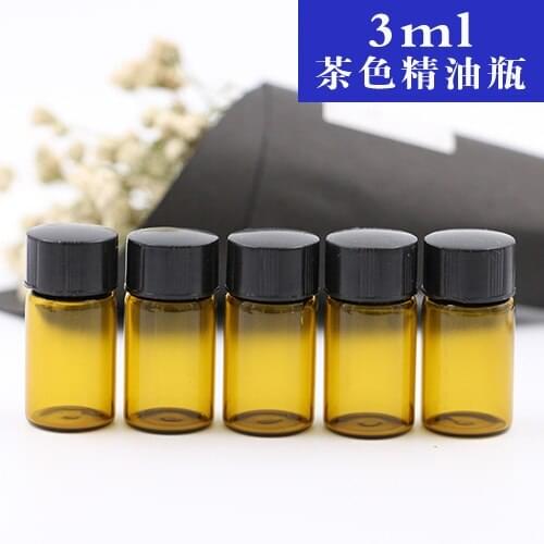 Wholesale 3ml Brown Oil Bottle Perfume Sample Tube Bottle 100PCS/LOT