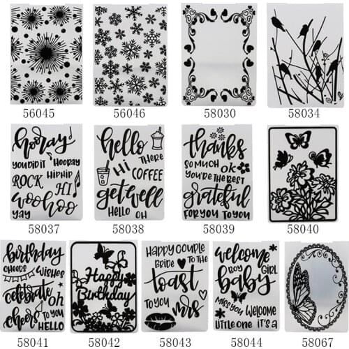 2019 New Plastic Stencil Embossing Folder for Photo Album Paper Card DIY Scrapbooking Box Paper Making Decoration Supplies