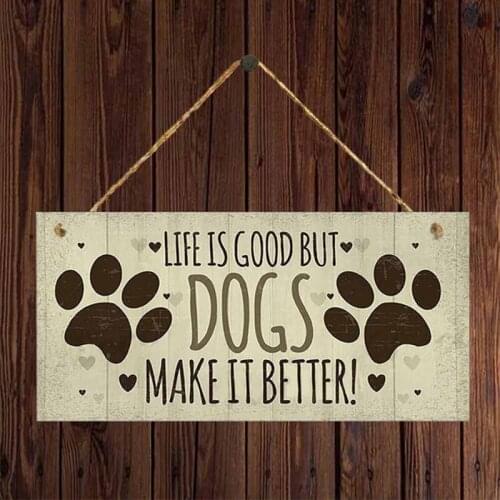 Pet Sign Home Wooden Decoration 1PC Dogs Hanging Plaques Bedroom Funny Gamer Gaming Plaques