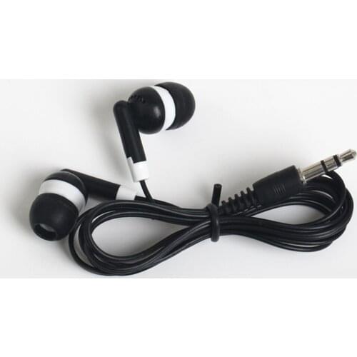 Cheapest Disposable Earphones Headphone Headset for Bus or Train or Plane One Time Use Low Cost Earbuds wholesales 500pcs/lot