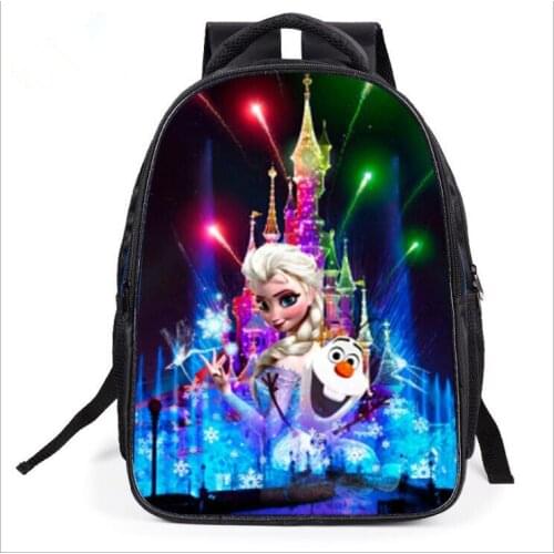 Disney schoolbag primary school girls 2-4 grade ice and snow princess childrens spine protection breathable backpack