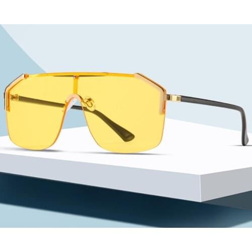 Brand Design Oversized Rimless Sunglasses For Women Men Fashion Retro Unisex Outdoor Sports Travel Metal Sun Glasses Eyeglasses