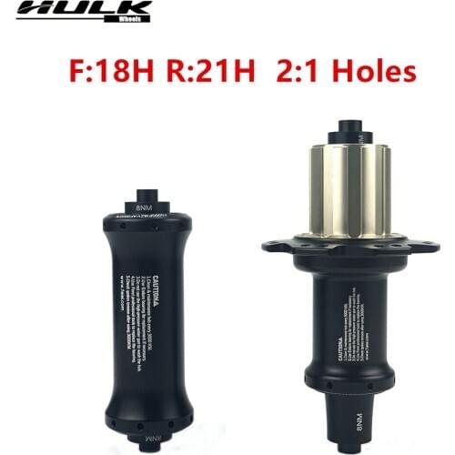 HULKWHEELS R11 Road Bike Hub Front QR100mm Rear QR130mm 18-21Holes (2;1) Shimano Freebody For Road Bike Wheelset Racing