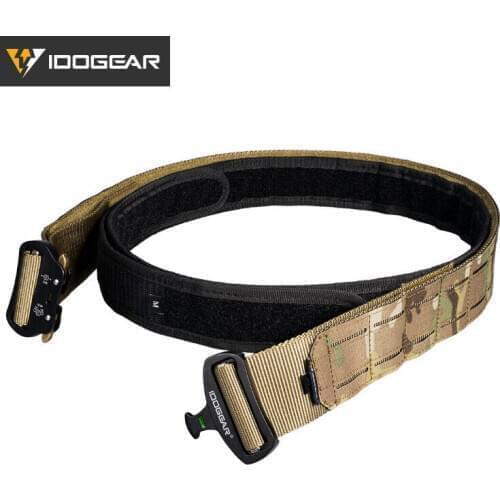 2 inch Laser Cutting Quick Release Buckle MOLLE Tactical Belt Outer & Inner Belt