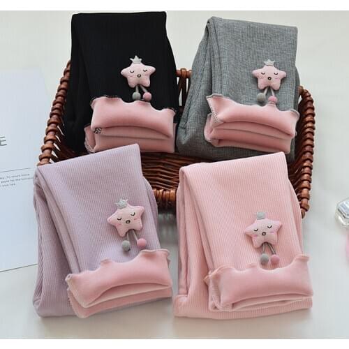 Baby Girls Warm Leggings Winter Children Pants Long Trousers Thick Autumn Winter Kids Clothes Girl Pants 2-10 Years Leggings