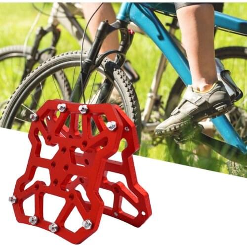 2Pcs Bicycle Pedal Converter Universal Corrosion Resistant Aluminum Alloy Lock Pedal to Flat Pedal Converters for MTB Bike