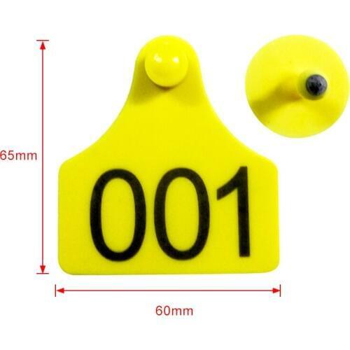 High Quality Insurance Head Small Cattle Ear Sign Sheep Ear Sign 65*60mm High And Low Temperature Resistant Laser Marking Color