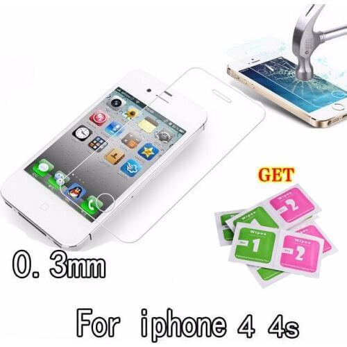 Glass on the for iPhone4 5 5S SE 5C Premium Tempered Screen Protector for iPhone4s Toughened protective film for iphone 4s glass