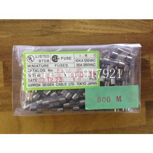 [ZOB] JET FBM 5X20 800MA250V 0.8A imported from Japan FUSE glass tube fuse original --200pcs/lot