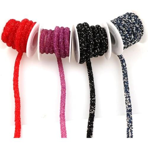 1 yard Resin Hollow Hose With Shiny Pointback Rhinestone Bracelet Cord For DIY Jewelry Accessories Party Craft Decoration