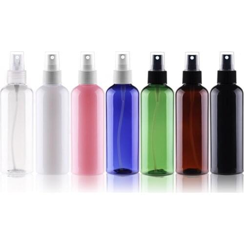 100ML X 50 Empty Makeup Setting Spray Pump Plastic Bottle With White Black Transparent Collar 100cc Perfume Cosmetic PET Bottles