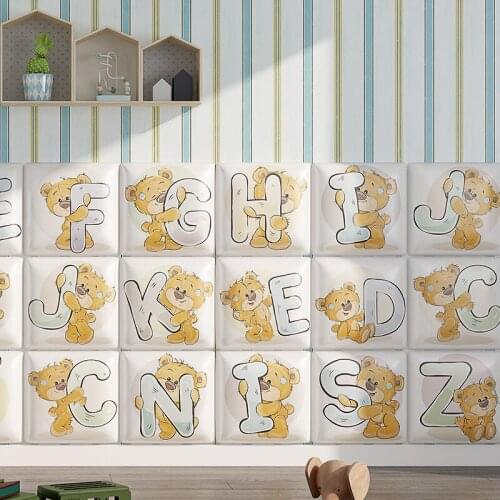 3D Stereo English Letter Wall Stickers Child Bedroom Decor Wallpaper Nursery Early Education Wall Decals Room Decoration Sticker