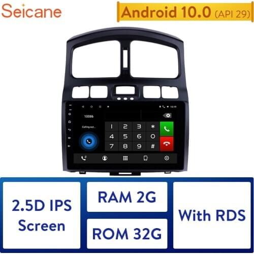 Seicane Car GPS Multimedia Player Radio For 2005 2006-2015 Hyundai Classic Santa Fe 9 Inch Android 10.0 2Din 2GB RAM Head Unit