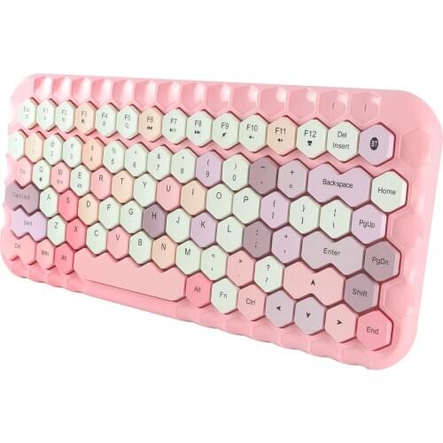 Wireless Bluetooth 5.1 4.0 3.0 Keyboard Colorful Designed Ergonomic Cute Portable Keyboard For IOS Android Tablet Smartphone