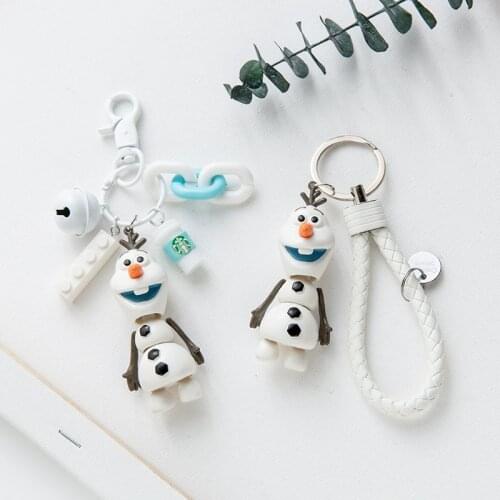 Disney Frozen Olaf Key Chain Cute Keychain Package Pendant Key Ring Key Pendant Key Chain Snowman Snow Treasure Gift Animal