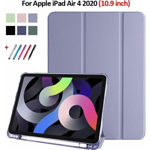 Coque For iPad Air 4 Case with Pencil Holder Folding Stand Smart Cover Funda for iPad Air 2020 Case for iPad Air 4 th Generation