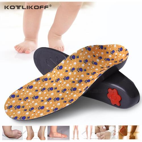 Kids Children 3D Orthotic Insoles flat feet Arch Support O/X Type Orthopedic Shoes Pads Correction Health Feet Care Inserts